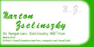 marton zselinszky business card